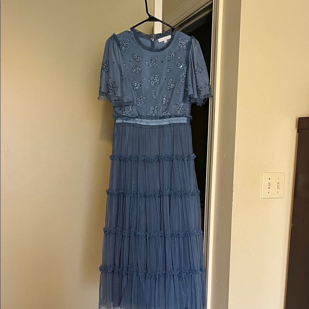 Blue Floral Kids Dress